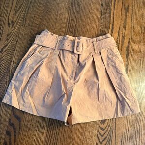 Express High Waist Tan Shorts with Belt